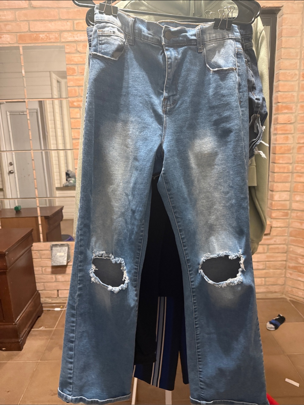 Papaya Light Blue Denim Jeans with Contrast Stitching
